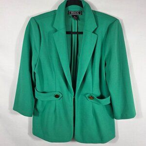 NYCC New York Clothing Company Green Knit Blazer Women's Size Medium